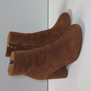 Joie Lara Suede Block Heel Boots Size EU 36.5 US 6.5